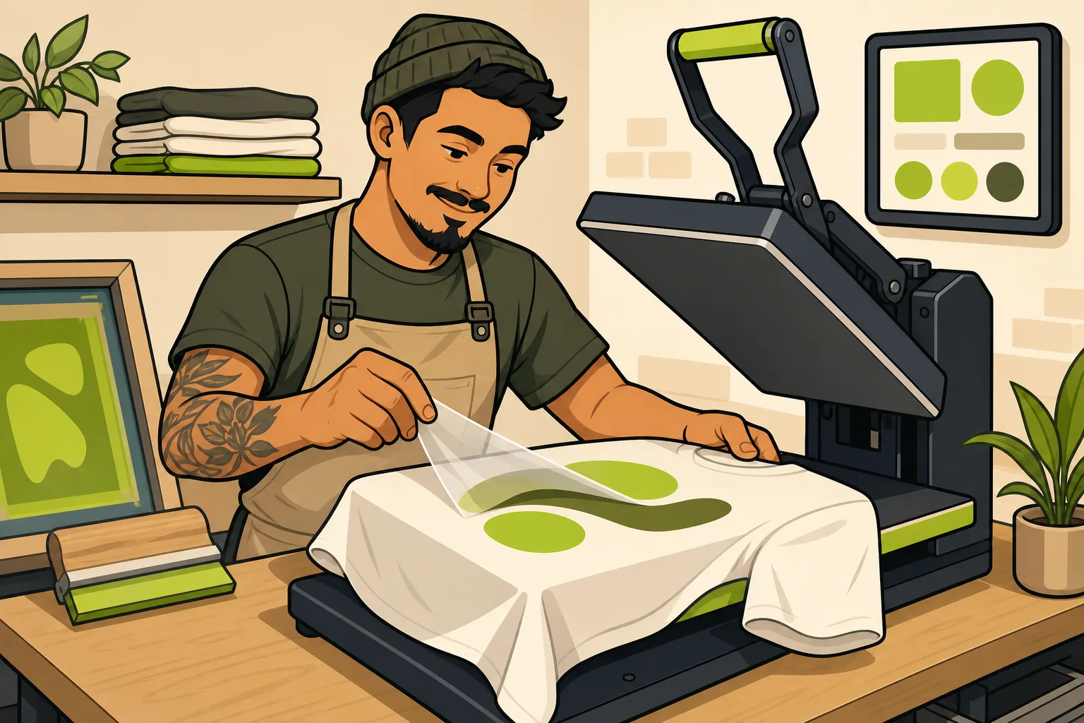 Illustration: Screen Printing vs. DTF: How to Explain the Difference to Clients (Without Losing the Sale)