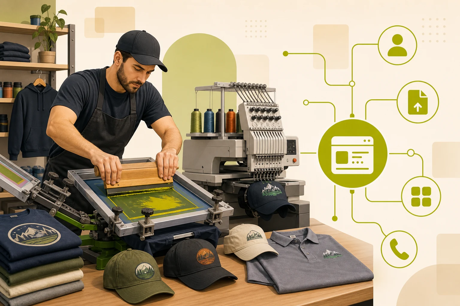 Illustration: Screen Printing Website Checklist: 6 Areas That Win Customers