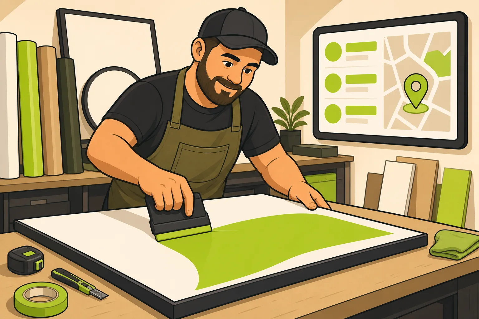 Illustration: How to Get Your Sign Shop Found on Google (Without Hiring an Agency)