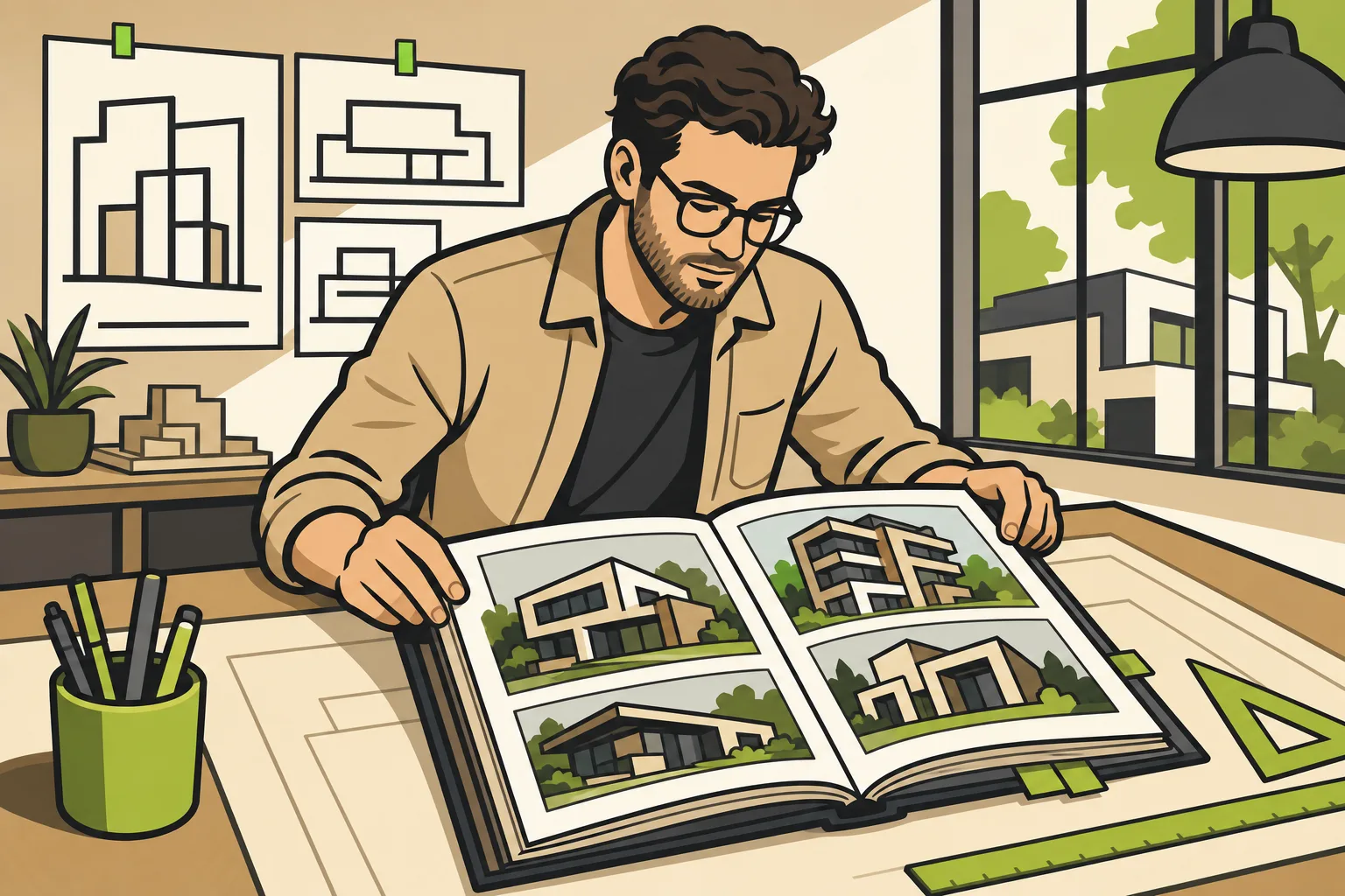 Illustration: Social Media Marketing for Architects: Show the Work
