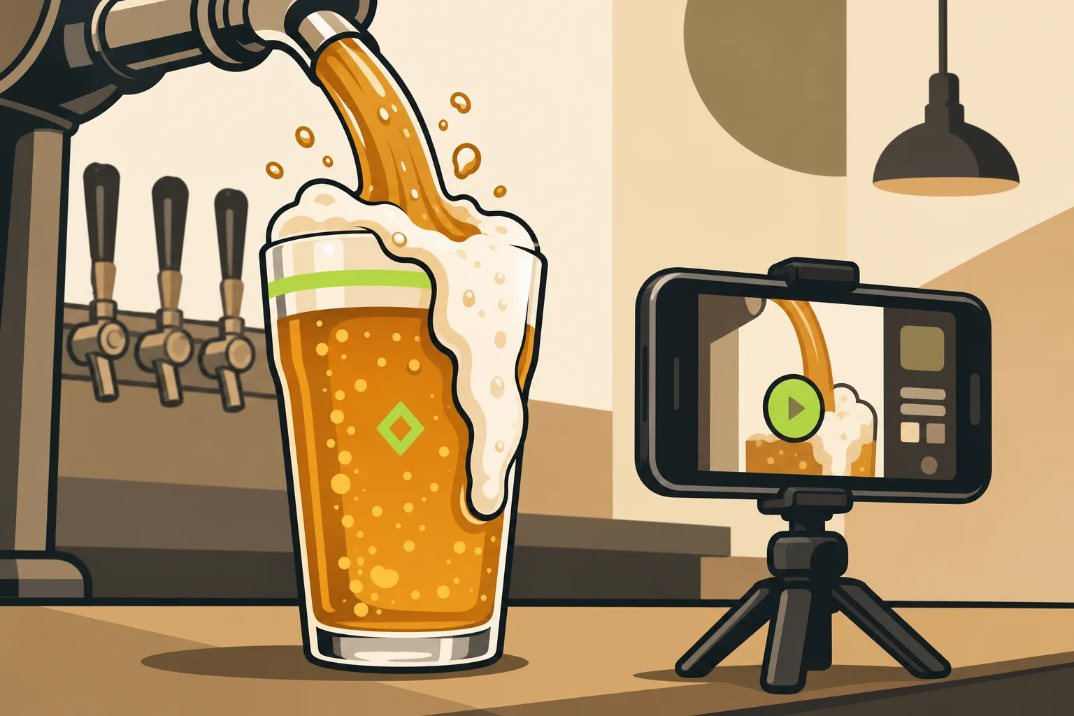 Illustration: Social Media Marketing for Bars and Breweries: What Actually Works