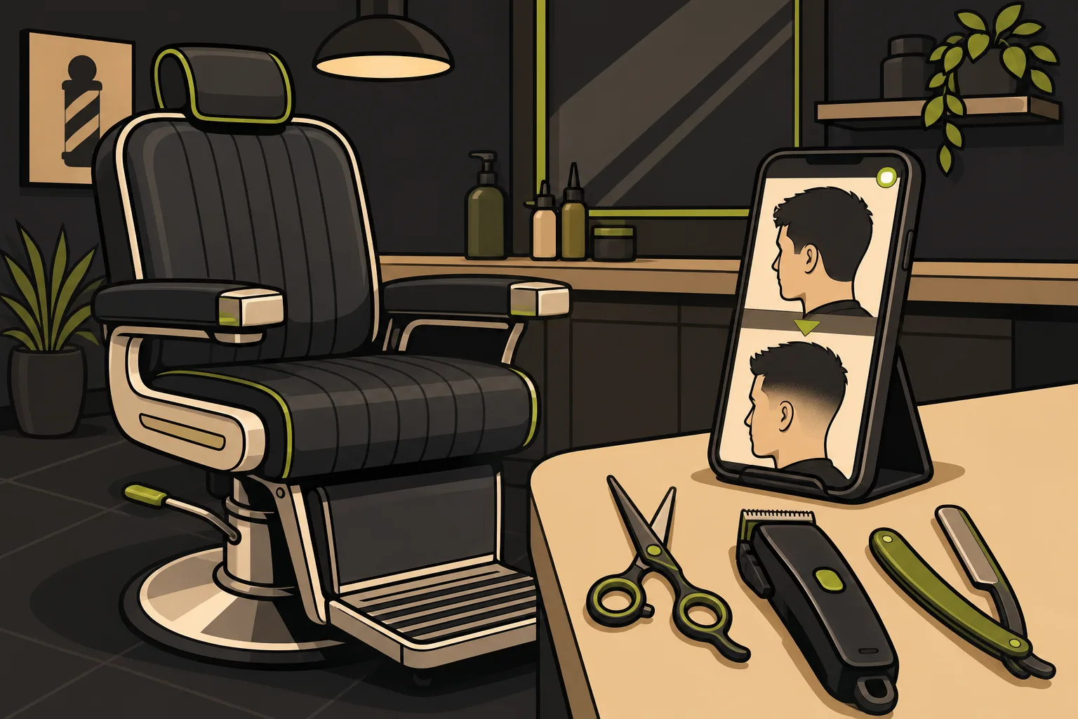 Illustration: Social Media Marketing for Barbers: Keep the Chair Full