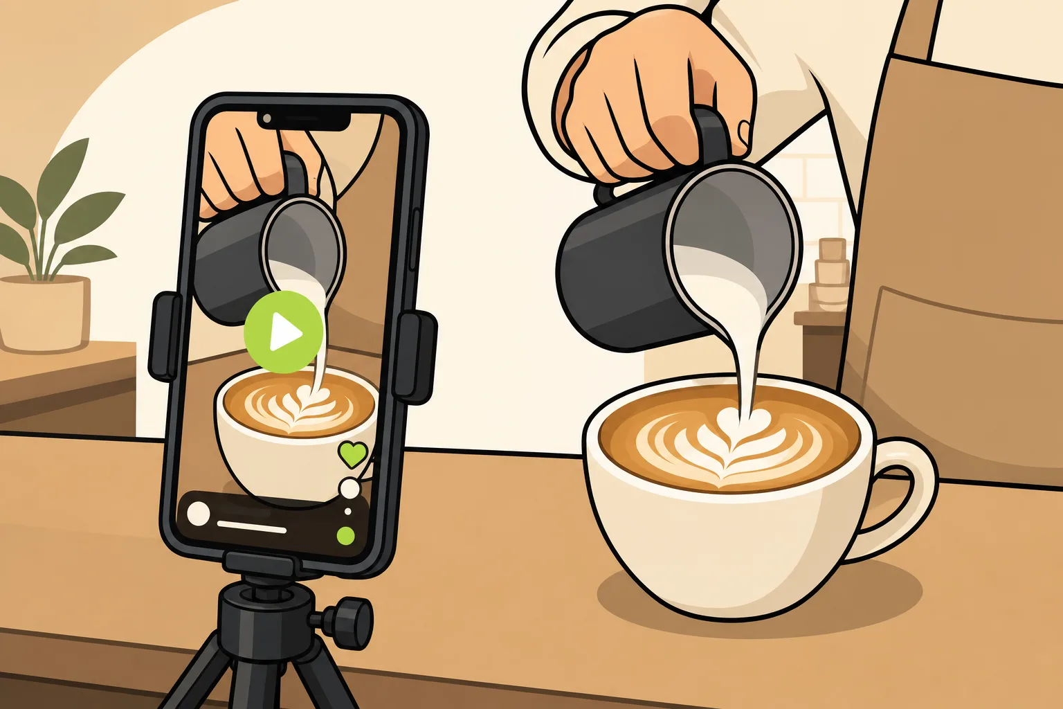 Illustration: Social Media Marketing for Coffee Shops: What Actually Works