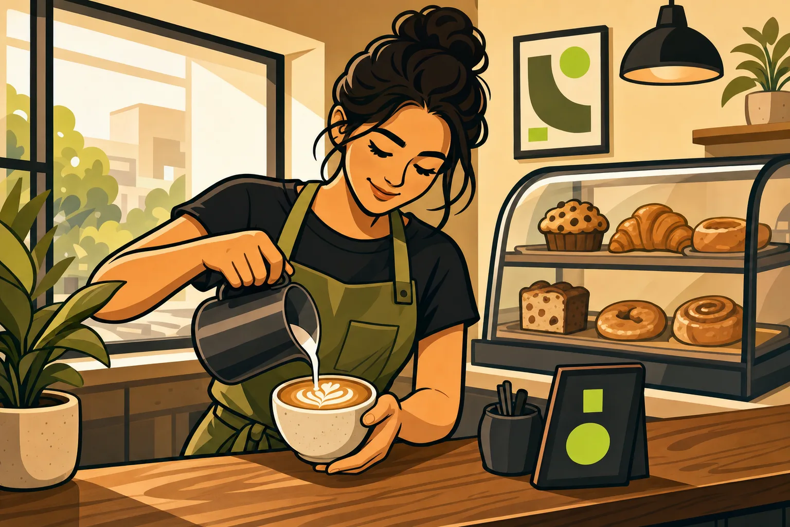 Illustration: Social Media Marketing for Coffee Shops, Posted Daily