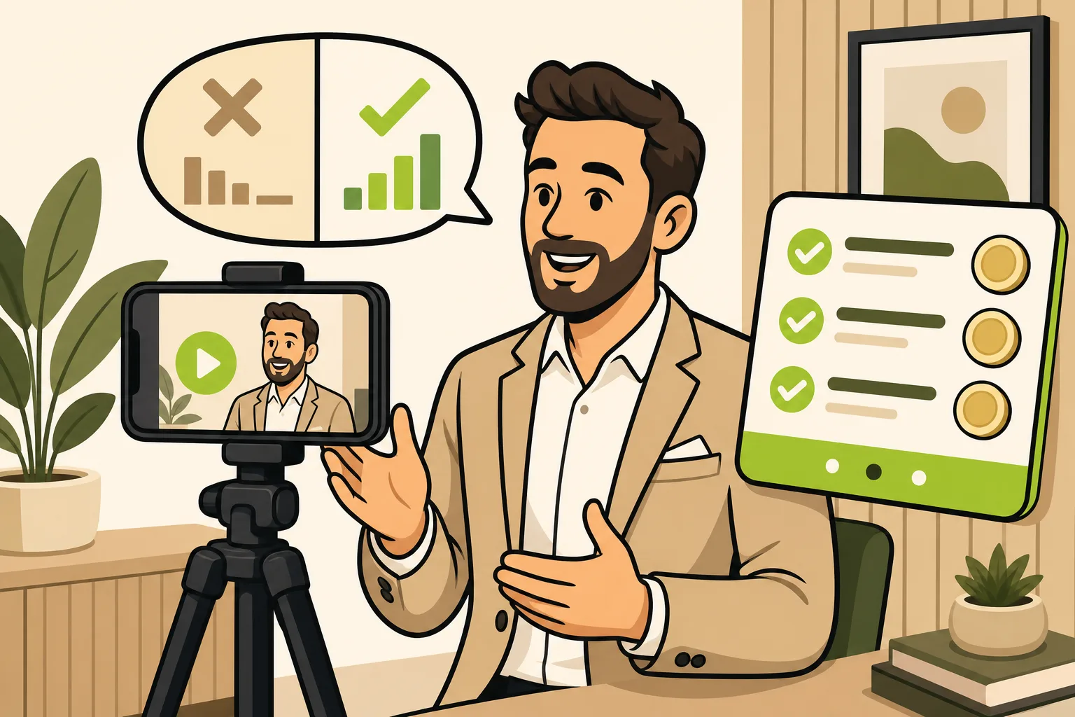 Illustration: Social Media Marketing for Financial Advisors: What Actually Works