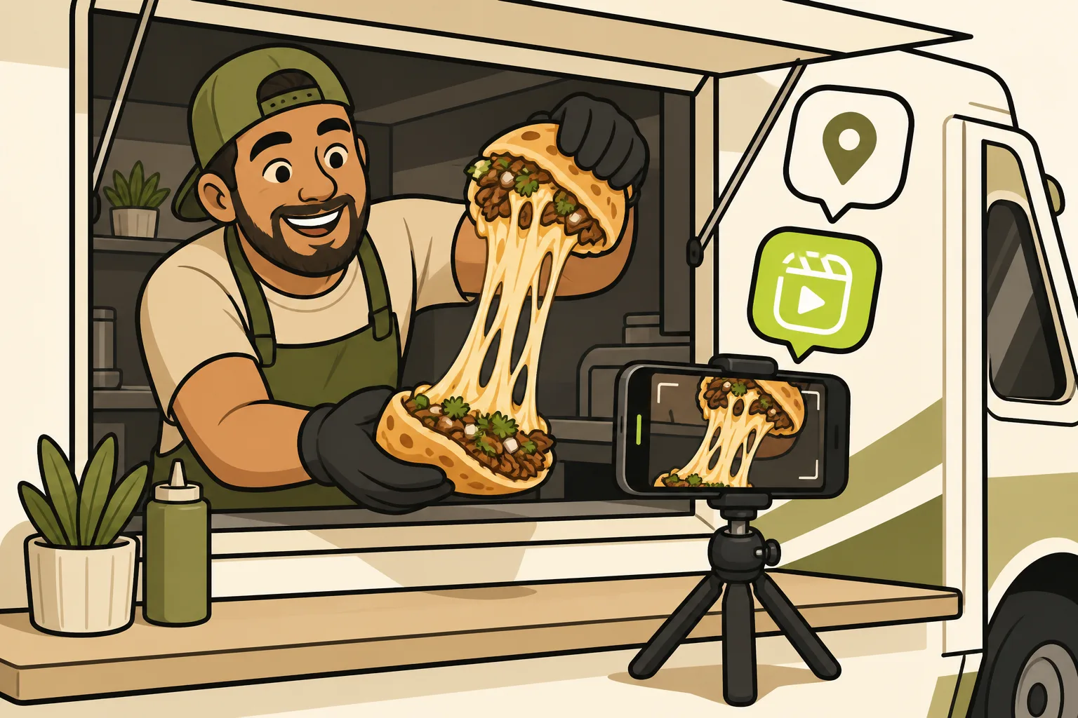 Illustration: Social Media Marketing for Food Trucks: What Actually Works