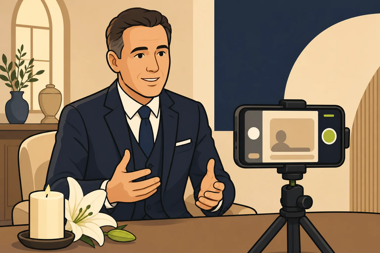 Illustration: Social Media Marketing for Funeral Homes: What Actually Works