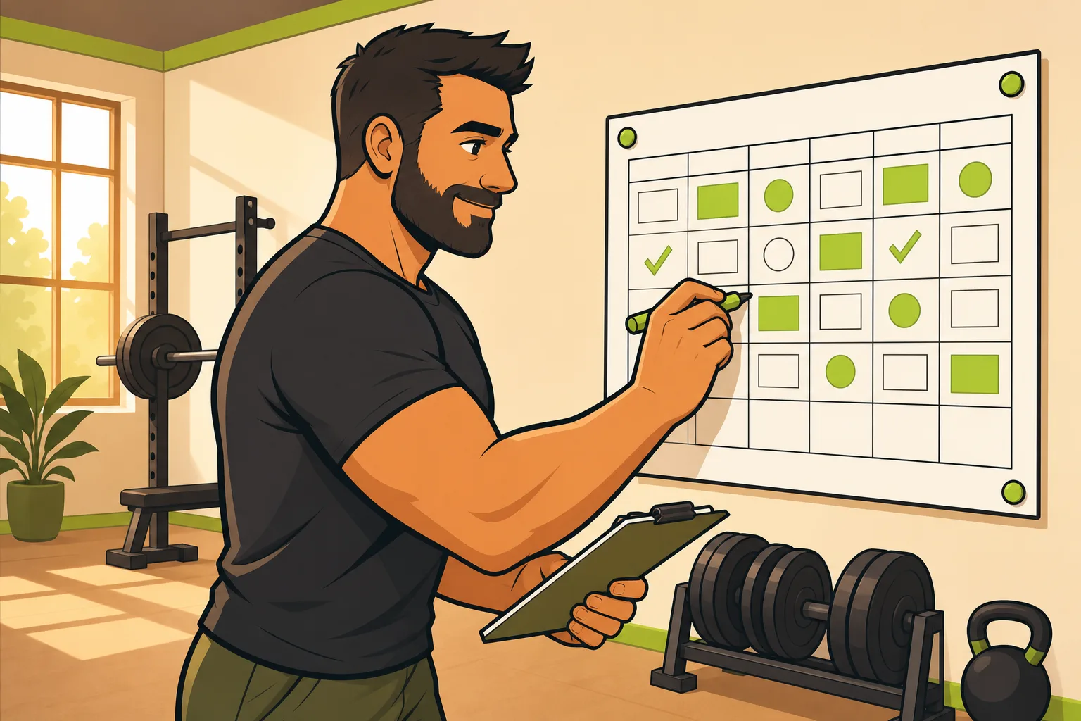 Illustration: Social Media Marketing for Gyms: Fill Classes Year-Round