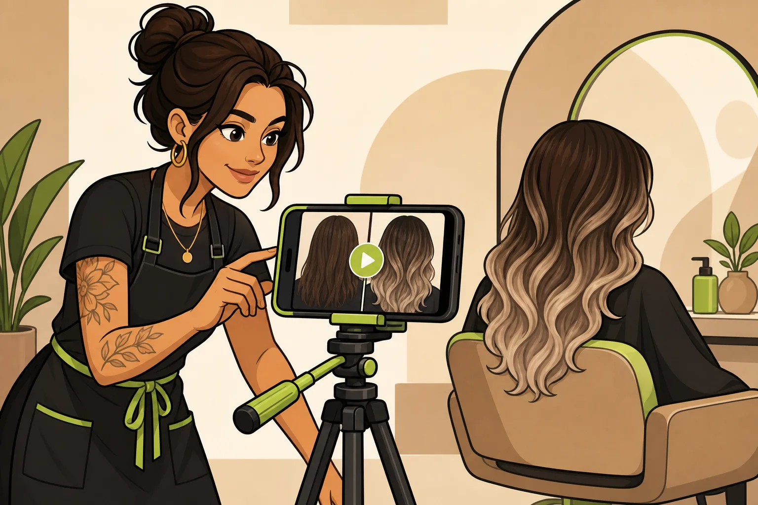 Illustration: Social Media Marketing for Hair Salons: What Actually Works