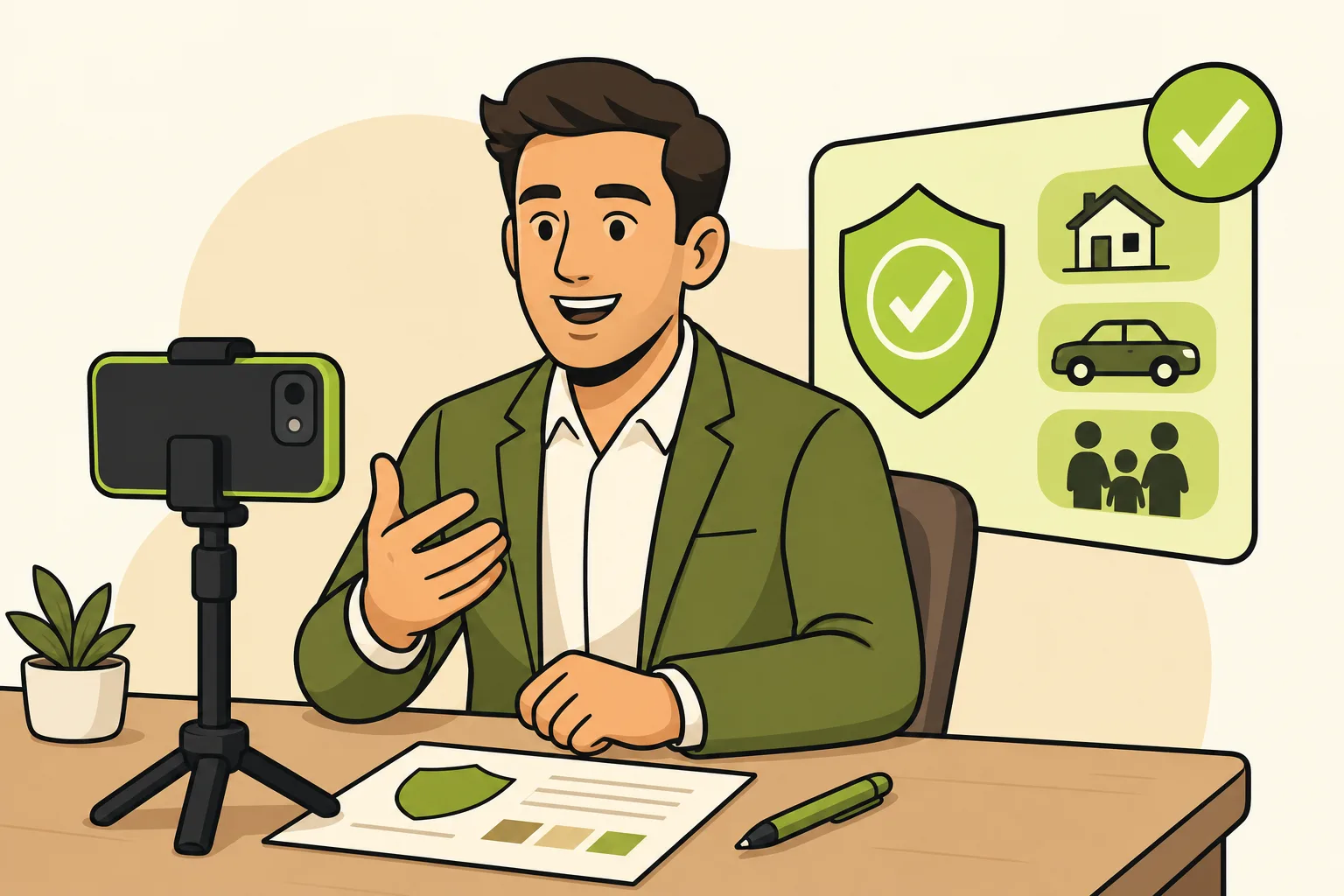 Illustration: Social Media Marketing for Insurance Agents: What Actually Works