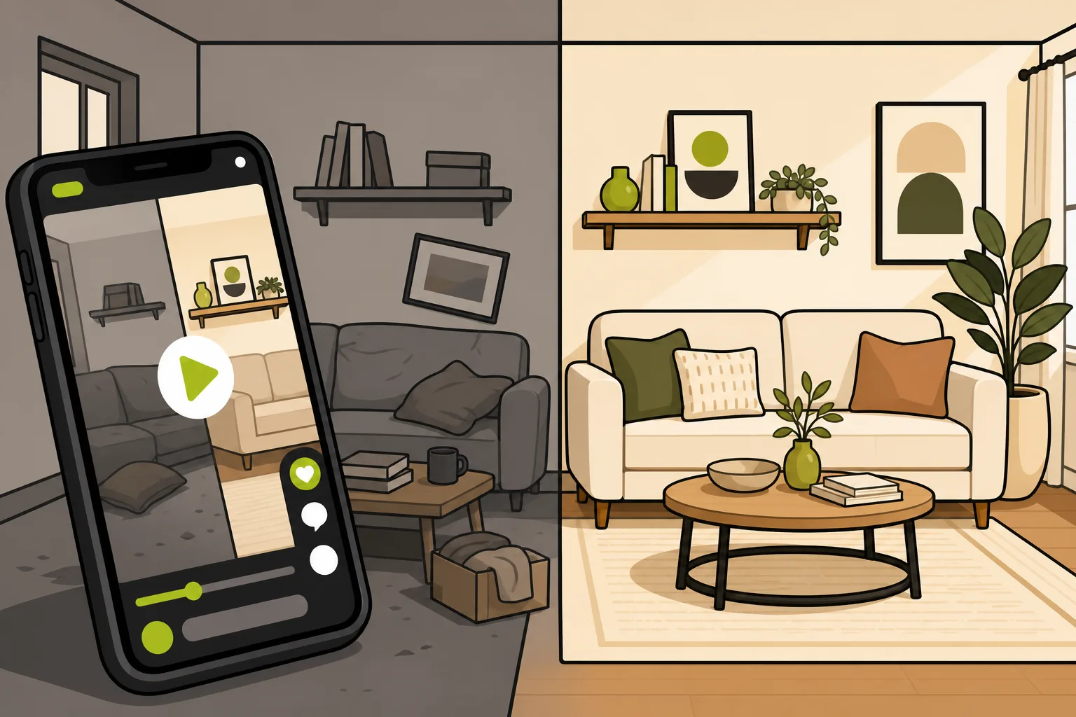 Illustration: Social Media Marketing for Interior Designers: What Actually Works