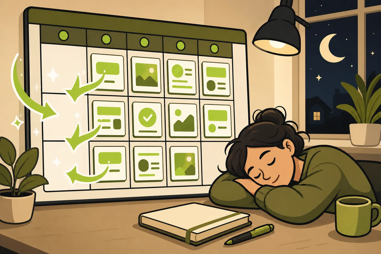 Illustration: A Realistic Social Media Posting Schedule for Local Business