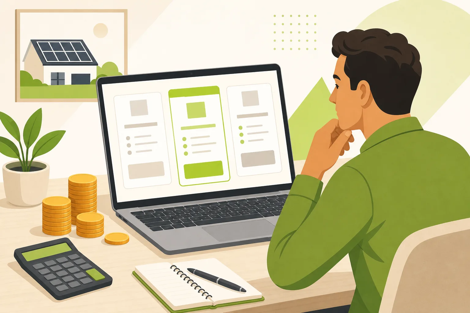 Illustration: Solar Installer Website Cost: Full 2026 Breakdown