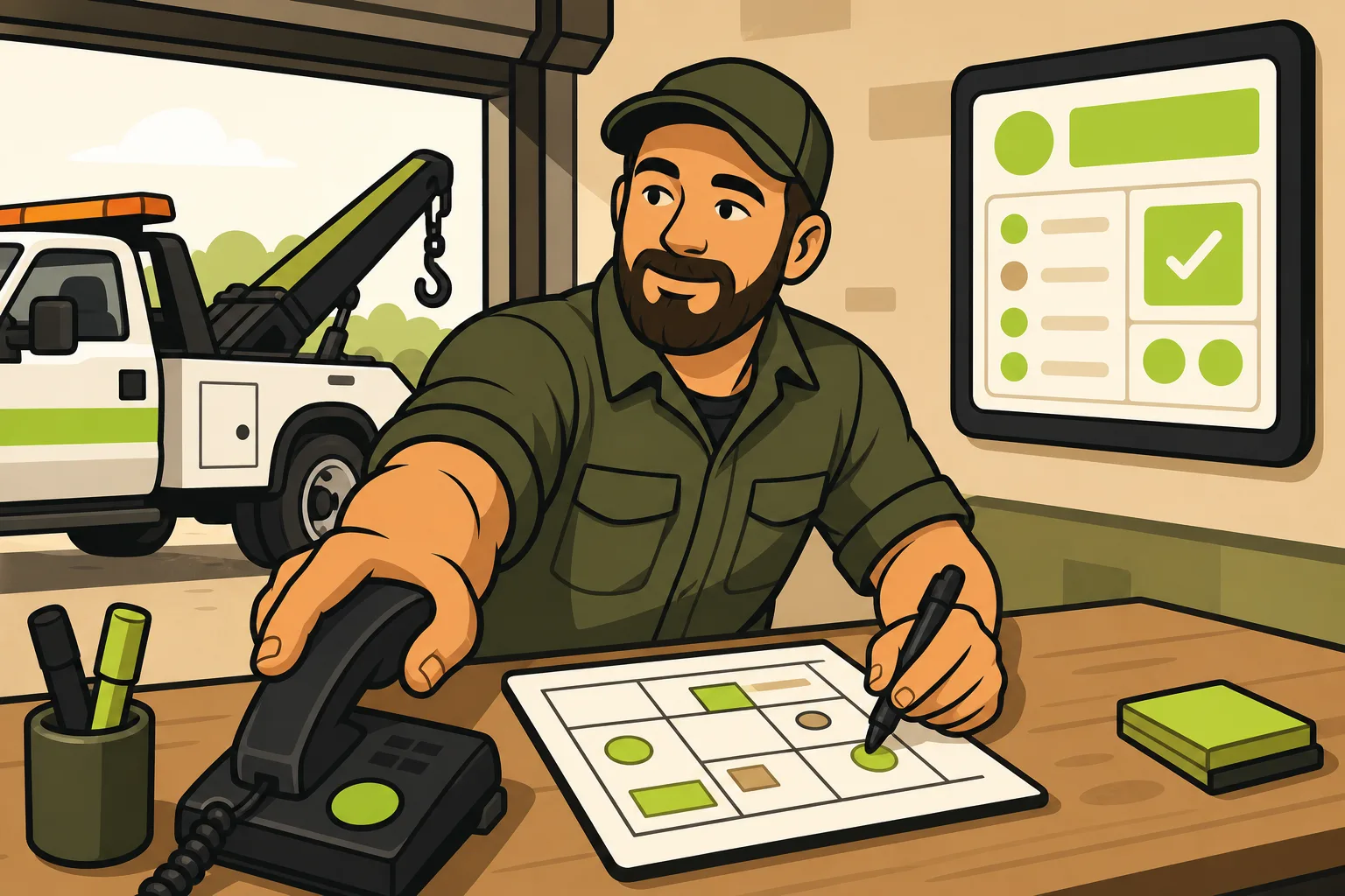 Illustration: What a Towing Website Actually Needs to Get Calls