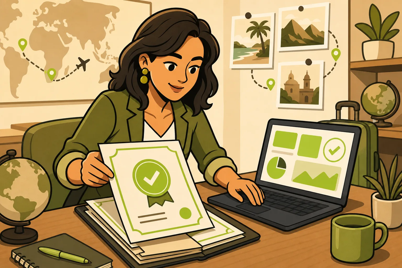Illustration: How to Use Your Travel Agent Certifications on Your Website to Get More Bookings