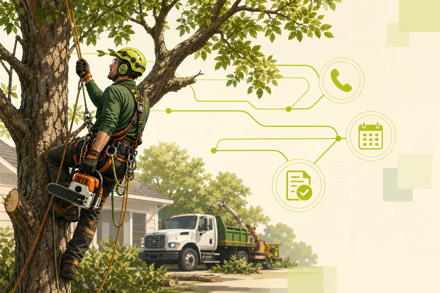 Illustration: What a Tree Service Website Needs to Win Local Customers