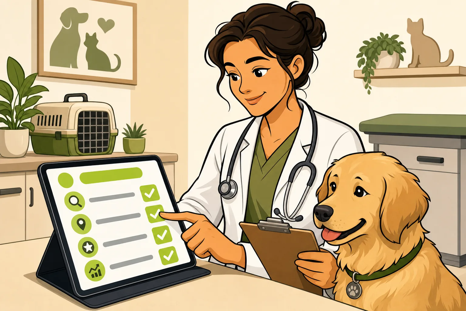 Illustration: Veterinarian SEO Checklist: How an Independent Vet Clinic Outranks Corporate Chains on Google