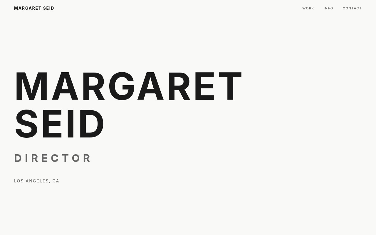 Career Portfolio website example — Margaret Seid